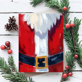 Cartão Postal De Festividades Traje Vermelho de Papai Noel Natal