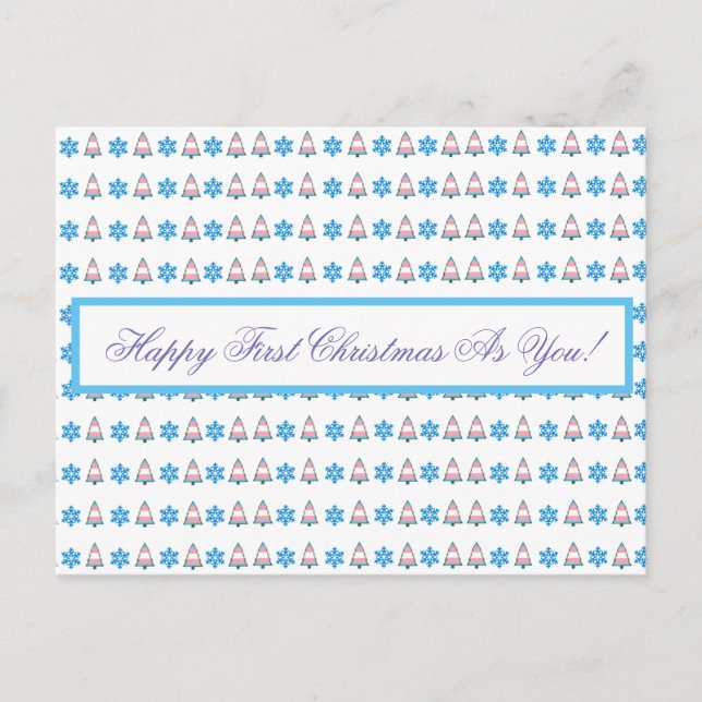 Cartão Postal De Festividades Trans Pride Christmas (Frente)