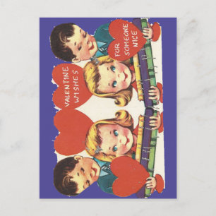 Cartão Postal De Festividades Trem de Brinquedo Antigo no Dia dos Namorados
