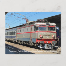 Cartão Postal De Festividades Trem de passageiros na estação ferroviária de Buca