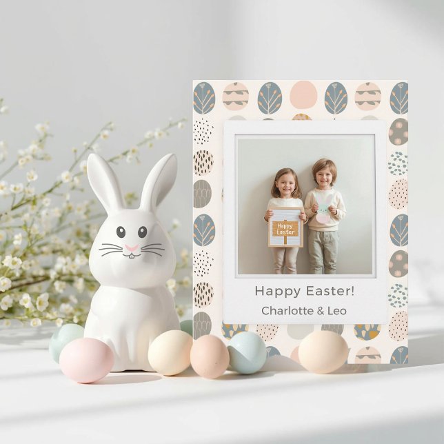 Cartão Postal De Festividades Trendy Pastel Easter Photo Postcard | Personalized (Criador carregado)