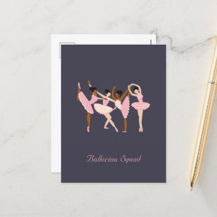 Cartão Postal De Festividades Três Ballerinas Cutes