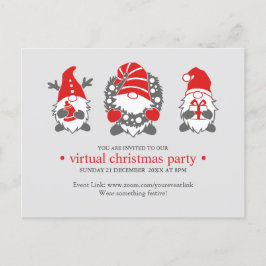 Cartão Postal De Festividades Três Gnomos Engraçados | Festa Virtual de Natal da