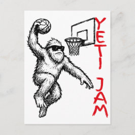 Cartão Postal De Festividades Triblenda Basketball Slam Abominable Snowman