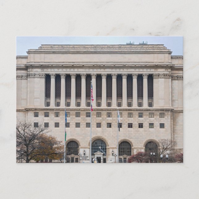 Cartão Postal De Festividades tribunal de milwaukee (Frente)