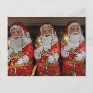 Cartão Postal De Festividades Trio de Papais noeis Doces