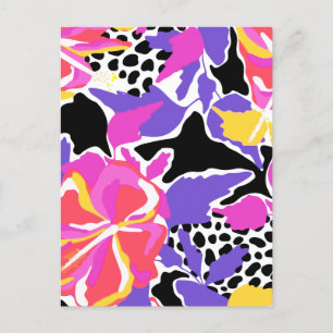 Cartão Postal De Festividades Trippy Flower
