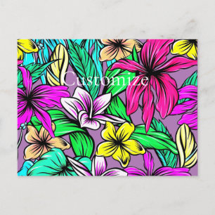 Cartão Postal De Festividades Tropical Flower Mix Thunder_Cove
