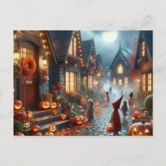 Cartão Postal De Festividades Truque de Dia das Bruxas ou crianças