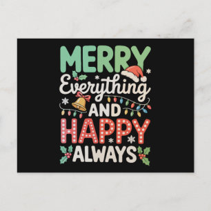 Cartão Postal De Festividades Tudo Alegre E Feliz Sempre Natal Xmas