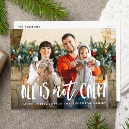 Cartão Postal De Festividades Tudo não está calmo | Foto Engraçada