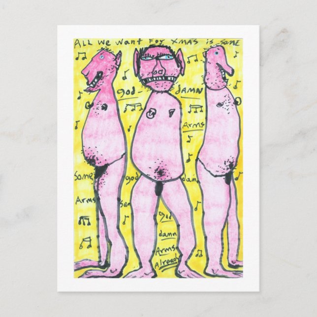 Cartão Postal De Festividades Tudo o que queremos para o Natal (Frente)