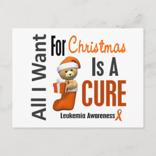 Cartão Postal De Festividades Tudo O Que Quero É Leucemia De Natal