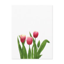 Tulipas Vermelhas no Estilo de Aquarela
