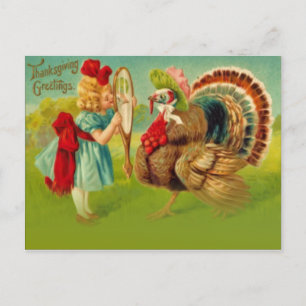 Cartão Postal De Festividades Turquia vestiu-se acima