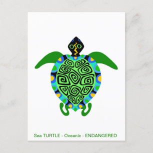 Cartão Postal De Festividades TURTLE - Cartão-postal