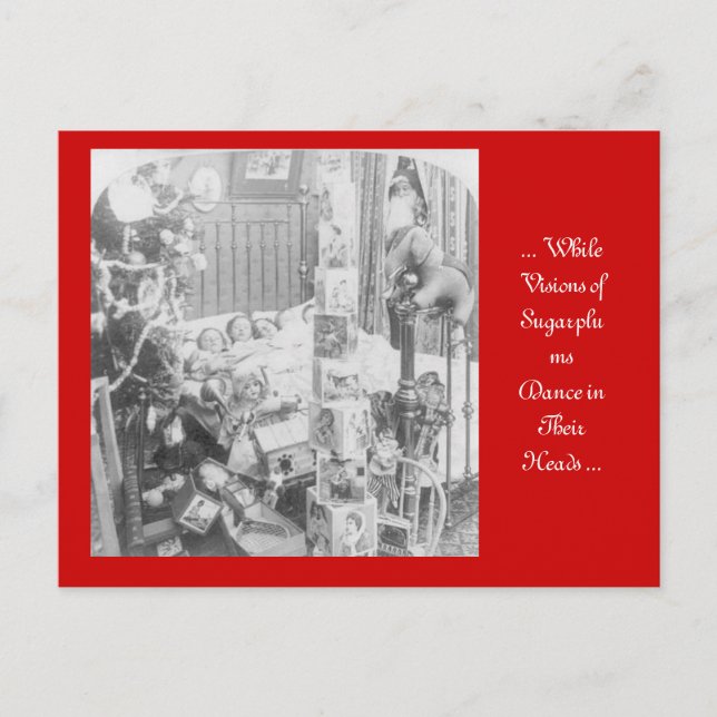 Cartão Postal De Festividades 'Twas a noite antes do Natal (Frente)