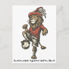 Cartão Postal De Festividades Two‑Tailed Lion Striker
