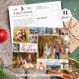 Cartão Postal De Festividades Um Ano Para Lembrar O NATAL MERRY 11 Foto