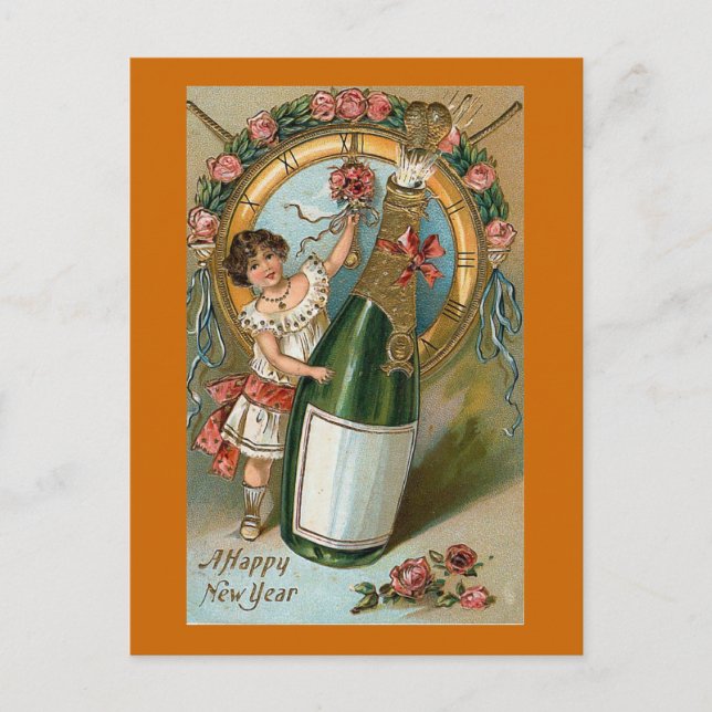 Cartão Postal De Festividades Um Feliz ano novo (Frente)