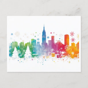 Cartão Postal De Festividades Um Feriado Muito Nova-Iorquino - Design 1