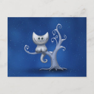 Cartão Postal De Festividades Um gatinho de Cheshire (Natal)