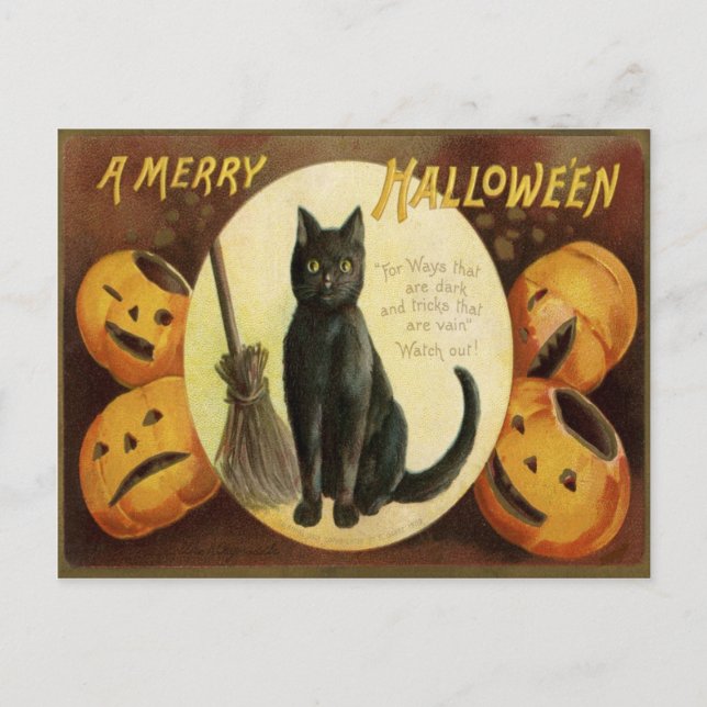 Cartão Postal De Festividades Um Hallowe Feliz (Frente)