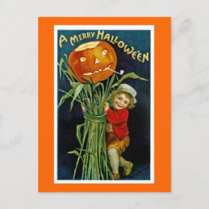 Cartão Postal De Festividades Um Halloween Feliz