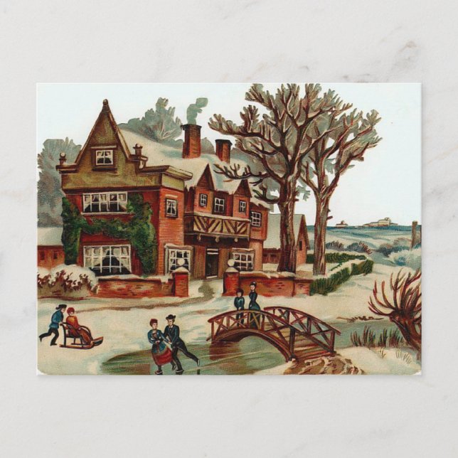 Cartão Postal De Festividades Um lugar para o Natal (Frente)