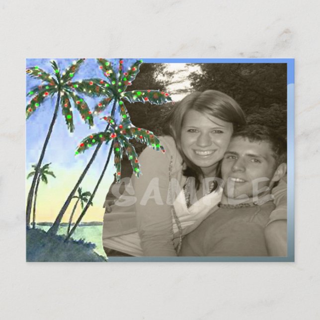 Cartão Postal De Festividades Um Natal costeiro (Frente)