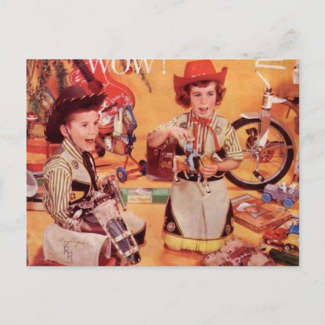 Cartão Postal De Festividades Um Natal De Cowboy (Frente)