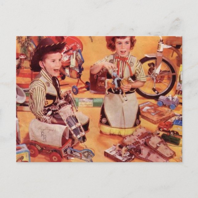 Cartão Postal De Festividades Um Natal De Cowboy (Frente)