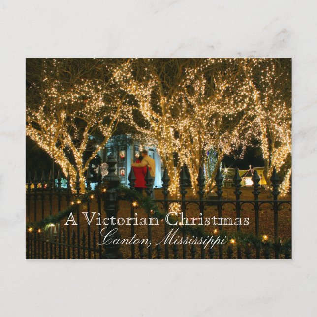 Cartão Postal De Festividades Um Natal do Victorian - cantão, Mississippi (Frente)