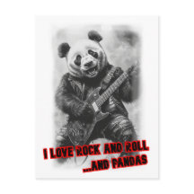 Um Panda Rocker tocando Guitarra Elétrica em um