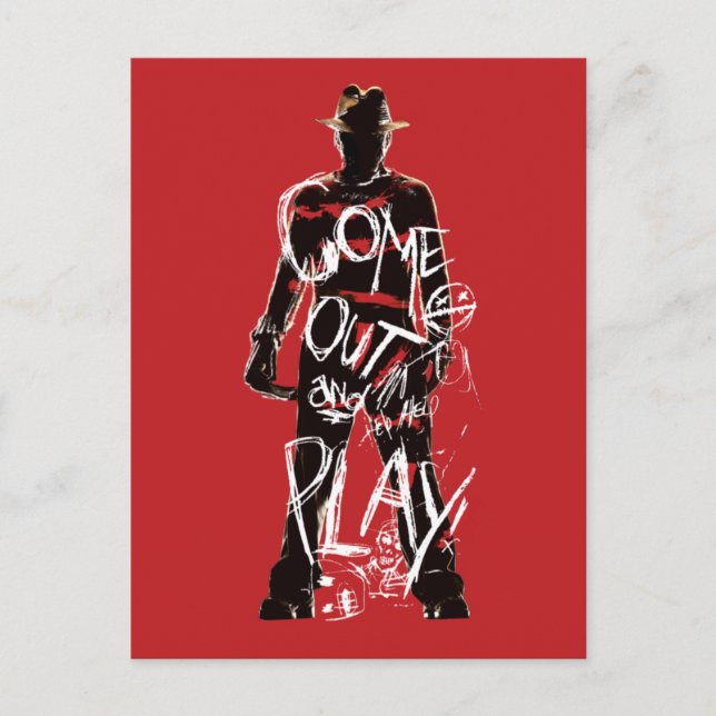 Cartão Postal De Festividades Um Pesadelo na Rua Elm | Venha e Brinque (Frente)