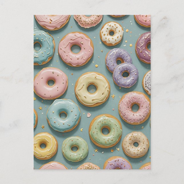 Cartão Postal De Festividades Um Sonho de Rosquinha de Pastel Whimsical (Frente)