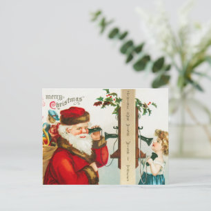 Cartão Postal De Festividades Uma bela arte de vintagem de Natal