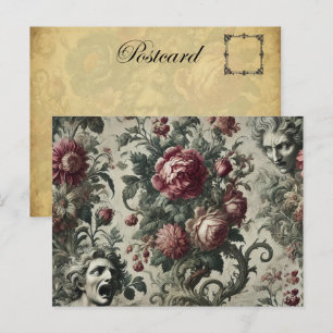 Cartão Postal De Festividades 🌹 uma herança oca - Vitoriano Gótico