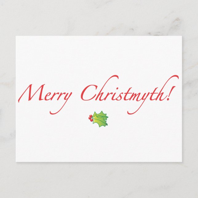 Cartão Postal De Festividades (Understated) Merry Christmyth! (Frente)