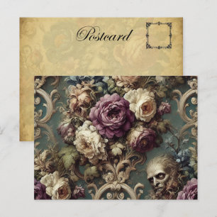 Cartão Postal De Festividades Unease Gilded - Design Floral Gótica Vitoriana