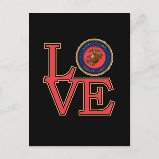 Cartão Postal De Festividades United States Marine Corps Love (Frente)