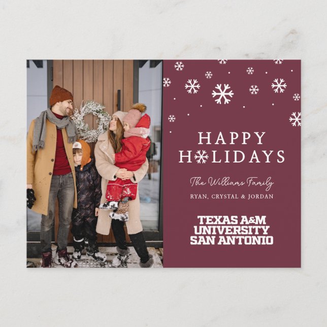 Cartão Postal De Festividades Universidade do Texas A&M - San Antonio (Frente)