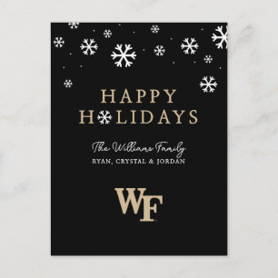 Cartão Postal De Festividades Universidade Wake Forest   WF