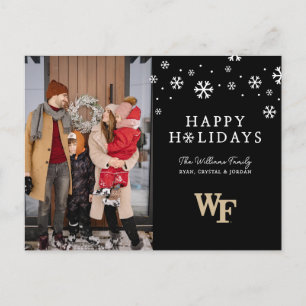 Cartão Postal De Festividades Universidade Wake Forest WF