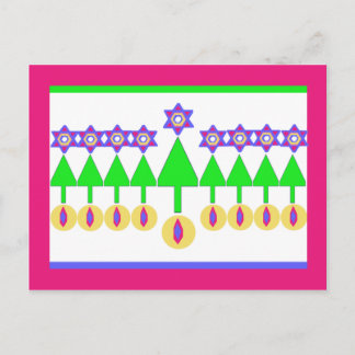 Cartão Postal De Festividades Upside Down Christmas Hanukkah Postcard