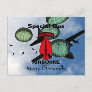 Cartão Postal De Festividades USSASOC Special Ops Veterans Vets Patch postais