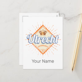 Cartão Postal De Festividades Utrecht Países Baixos Cidade Holandesa Vintage Sou