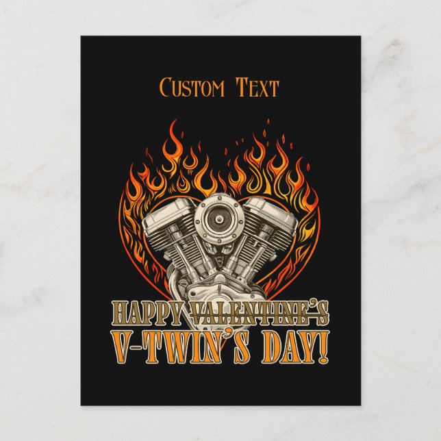 Cartão Postal De Festividades V-Twin’s Day for Chopper Lovers Make it personal!  (Frente)
