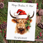 Cartão Postal De Festividades Vaca festiva Fazenda Feliz Natal para MOO<br><div class="desc">Procurando uma maneira adorável e única de enviar seus Cartões de natal este ano? Não vejam mais do que as nossas vacas e os nossos cartões de Natal de vitelo! Com um design bonito e festivo, essas cartas são perfeitas para amantes de vacas, países e entusiastas ocidentais. Cada carta apresenta...</div>