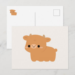 Cartão Postal De Festividades Vaca Jersey
